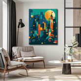 Painting by Numbers Abstract Painting City